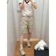 優(yōu)衣庫庫【同款】470617/463870 夏季男裝女裝戶外休閑工裝短褲寬 米色 M