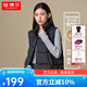 坦博爾【反季】秋冬羽絨服短款女士馬甲背心90鴨絨休閑保暖外套TD238006 黑色 M (165)