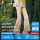 moodytiger【仙女家族】女童微喇褲涼感防曬25年夏季新品高彈速干兒童運(yùn)動(dòng)褲