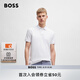 BOSS【珠地布】男士夏季徽標(biāo)貼片彈力棉修身短袖Polo衫 100-白色 L