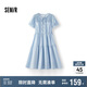 森馬（Semir）[商場同款]連衣裙女泡泡袖中長裙2025夏季法式蛋糕裙101325114058