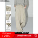 COCOBELLA工裝風(fēng)闊腿褲降落傘褲女25秋時(shí)尚兩穿抽繩休閑褲PA7025B 卡其色 S