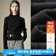晚白【專享】加絨保暖針織衫女高級感百搭半高領(lǐng)毛衣【不含腰帶】 黑色 M