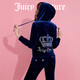 橘滋（Juicy Couture）【博主同款】四方立絨外套女25年秋冬絲絨上衣 藏青 2XL