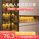 大頭人（datouren）貓眼感應(yīng)燈帶酒柜燈充電小夜燈臥室櫥柜燈樓道波紋感應(yīng)燈