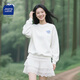 JEANSWEST CLUB真維斯圓領(lǐng)衛(wèi)衣女2025新秋季款簡約時(shí)尚長袖女款寬松百搭潮流套衫
