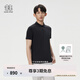KOLON SPORT/可隆SECO空氣POLO衫 男子戶外吸濕速干防曬UPF50+抗菌T恤上衣 LHPT5AT885-BK 黑色 XL 180/100A