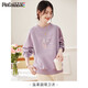 品彩（PinCai）松弛感衛(wèi)衣女純色圓領簡約寬松衛(wèi)衣時尚休閑百搭上衣P143W1031