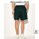 ABERCROMBIE & FITCH男裝25夏新款美式復(fù)古百搭松緊腰寬松五分褲休閑短褲KI128-5048 橄欖綠 L (180/86A)