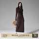 歐時(shí)力OCHIRLY抗起球羊毛針織連衣裙長(zhǎng)款優(yōu)雅季新品通勤松弛感新 深啡 S