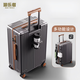 游樂者（MUSIC TRAVELS）行李箱高顏值拉桿箱多功能防刮耐磨防爆拉鏈密碼箱結(jié)實(shí)耐用旅行皮 星空灰【雙充電口+掛鉤杯架】 20英寸 -登機(jī)箱-側(cè)邊無側(cè)提手