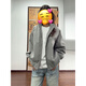 卡圖弛cleanfit立領工裝夾克男秋季美式痞帥短款棒球服情侶寬松衣服外套 灰色 XL