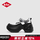 LEE COOPER女鞋2025夏季新款鏤空厚底羅馬涼鞋女包頭厚底增高涉水沙灘鞋 銀色 37