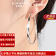 卡瑪倫輕奢品牌銀大圈耳圈圓形圈圈大耳環(huán)女圓環(huán)2022年新款潮圓圈耳飾素圈耳墜 圈圈耳環(huán) 直徑5厘米一對