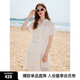 ELLE重工鏤空設(shè)計(jì)感度假連衣裙女2025夏季新款工裝風(fēng)航海氣質(zhì)短裙 白色 L