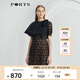 PORTS寶姿女裝 秋冬新品短袖中長(zhǎng)連衣裙LL9D125LLF001 黑色 S (4)