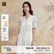播收腰設(shè)計(jì)連衣裙女商場(chǎng)同款夏季新款氣質(zhì)優(yōu)雅簡(jiǎn)約長(zhǎng)裙BDR2LD1421 W40本白 XL