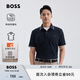 BOSS【珠地布】男士夏徽標(biāo)貼片彈力棉修身短袖Polo衫 404-深藍(lán)色 L