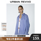 UR2025夏季新款女簡(jiǎn)約休閑棉質(zhì)超寬松長(zhǎng)袖開(kāi)襟襯衫UWJ250020 藍(lán)紫 (偏寬松) S (XS-S)