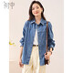 初申春秋長(cháng)袖襯衫女新復古風(fēng)潮疊穿法式牛仔襯衣外套S13QC4853
