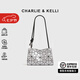 CHARLIE&KELLI CK品牌包包女2025夏季法棍托特包輕便幾何菱形單肩小方包 銀色【七夕情人節(jié)禮物】
