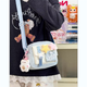 星之海夏日多巴胺撞色少女包包休閑日系可愛學(xué)生出游輕便斜挎包手機(jī)包女 藍(lán)色 帶兩枚星星+鈴鐺熊掛件