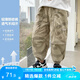 左西男童夏款褲子防蚊褲2025夏季新款兒童寬松速干運動褲 卡其綠 140