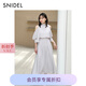 SNIDEL2025春夏新品優(yōu)雅泡泡袖露肩收腰純色雪紡連衣裙SWFO252193 象牙白 S (0)