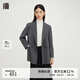 播翻領(lǐng)西裝外套女秋季新款氣質(zhì)休閑簡約上衣DDQ4XD5271 G40火石灰 S