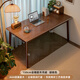 林之語(yǔ)實(shí)木書(shū)桌家用成人學(xué)習桌小戶(hù)型臥室辦公桌子工作臺胡桃中古電腦桌 【進(jìn)口全橡膠木】深胡桃色150*80