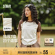 森馬（Semir）短袖t恤女修身正肩側邊抽身夏季上衣插肩袖印花101324100003