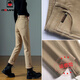 AEMAPE牛仔褲女2025春秋冬新款加絨高腰微彈裝外穿時(shí)尚顯瘦直筒長(cháng)褲 卡其一?？蹎慰? 27 _96-105斤