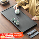 茶藝貴族優(yōu)選素簡仿烏金石60x30茶盤整塊家用辦公排水功夫茶臺不含茶具