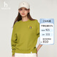 哈吉斯（HAZZYS）女裝落肩簡(jiǎn)潔學(xué)院風(fēng)衛(wèi)衣ABTSE0BCF01 黃綠色YG 160/84A38