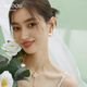 AJIDOU 阿吉豆耳釘山茶花系列花卉耳飾 送女友老婆禮物生日禮物女七夕