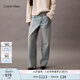 Calvin KleinJeans25春夏女士潮流美式復(fù)古ck純棉淺藍(lán)色寬松牛仔褲47B926G VSJ-牛仔淺藍(lán) 25