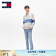 TOMMY JEANS25新款春夏男裝休閑通勤美式復古淺藍色水洗修身牛仔褲20985 牛仔藍1AB 32