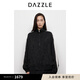 DAZZLE 地素短外套2025年春季新款黑色螺紋裝飾夾克 黑色 S