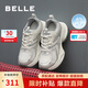 百麗銀色新款老爹鞋女商場同款休閑鞋B4P1DCM4 灰色 37