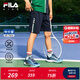 FILA【抗菌】斐樂童裝兒童涼感短褲2025年夏季新款男中大童五分褲 青鳥藍(lán)-NV 170