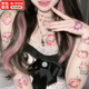 OIMG紋身貼持久洗不掉高級感多巴胺kitty貓彩色少女兒童仿真卡通刺青 kitty貓彩色紋身貼-25張