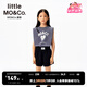 little MO&Co.little moco童裝25夏裝新款男女童親子裝純棉無袖潮酷圓領(lǐng)背心 古堡灰色 165 165/80