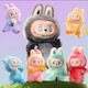 正版POPMart前方高能labubu3.0拉布布盲盒三代搪膠臉手辦毛絨玩具 3代端盒【6個(gè)不重復(fù)】