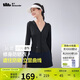 蕉下（beneunder）防曬衣女涼感修身AL11924短款辣妹防曬服女外套漫暮黑XL