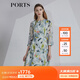 PORTS寶姿春夏新品女裝七分袖收腰顯瘦連衣裙LM8D058MPP095 奶綠色印花 L (8)