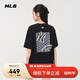 MLB男女短袖T恤印花后背時尚寬松25季新款3ATSM2153-50BKS-L