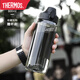 膳魔師（THERMOS）耐高溫水杯學生超大容量運動塑料水杯L男女生夏季戶外大號茶杯水 800ML魔力黑耐高溫120C 簡易裝