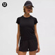 lululemon丨Swiftly 女士運(yùn)動(dòng)網(wǎng)眼短袖 T 恤*Race LW3JPIS 黑圓點(diǎn)魚骨紋 S /6