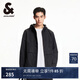 杰克·瓊斯（JACK&JONES）25年男裝連帽風(fēng)衣外套男春潮流運(yùn)動(dòng)戶外短款寬松高端休閑男士夾克 黑色E40 常規(guī) 黑色E40 M