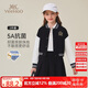 英氏（YEEHOO）女童套裝兒童棒球服裙子兩件裝中大童裝休閑學院風秋裝 黑色 150